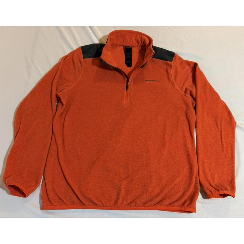 Merrell Mens Quarter Zip Fleece Pullover Sweater‎ Size Medium